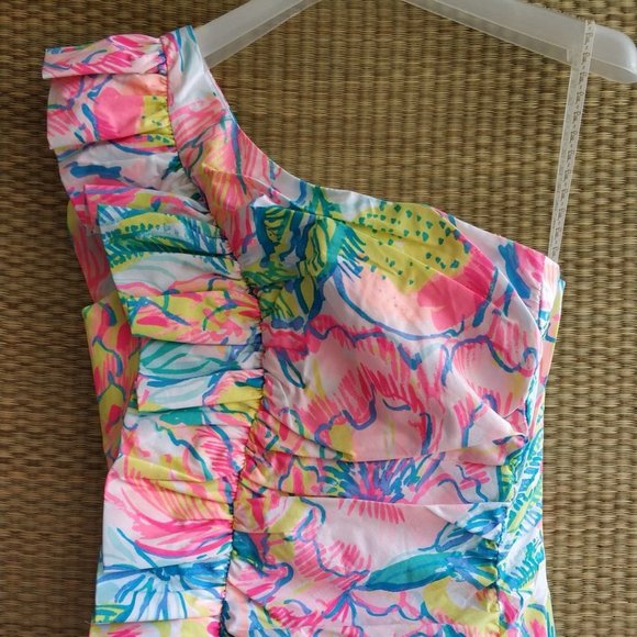 Lilly Pulitzer Tiffani One-shoulder Stretch Dress - Picture 3 of 6